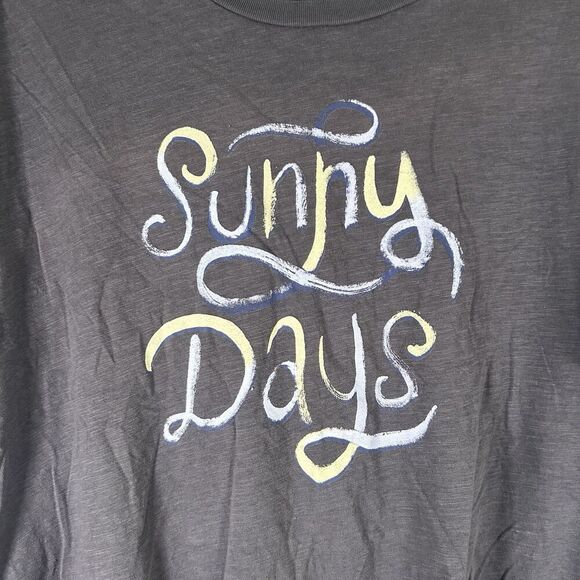 Wildfox T Shirt Women's XL Grey Sunday Short Sleeve Crew Neck 100% Cotton - Picture 4 of 8